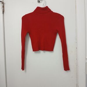 Ambiance Red Ribbed Crop Top